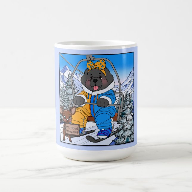 Notta Bear Mt. Hood Meadows Newfoundland Ski Lift Kaffeetasse (Mittel)