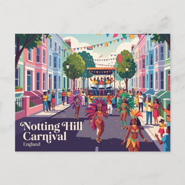Notting Hill Carnival England Postkarte (Vorderseite)