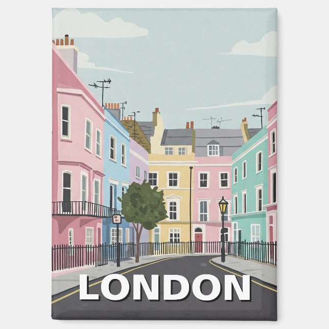 Notting Hill London Magnet (Vorderseite)