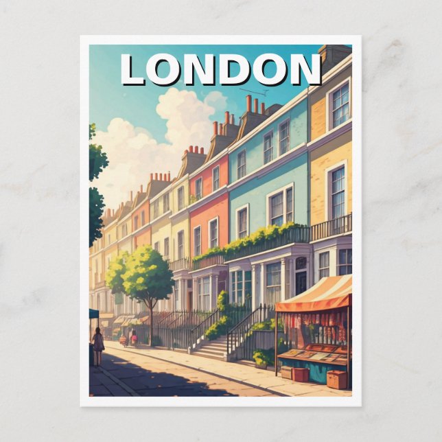 Notting Hill London Postkarte (Vorderseite)