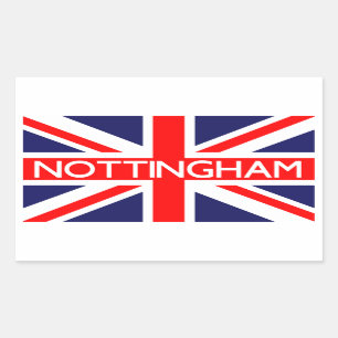 Nottingham: Britische Flagge Rechteckiger Aufkleber