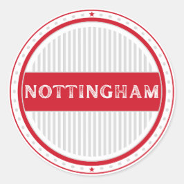 Nottingham City Pride Emblem – Englische Identität Runder Aufkleber