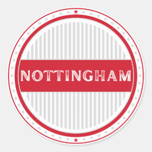 Nottingham City Pride Emblem – Englische Identität Runder Aufkleber