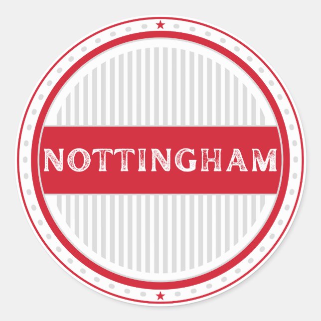 Nottingham City Pride Emblem – English Identity Runder Aufkleber (Vorderseite)