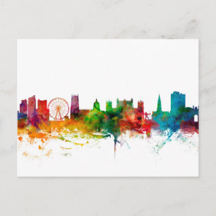 Nottingham England Skyline Postkarte