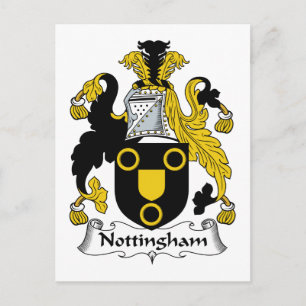 Nottingham Familienwappen Postkarte