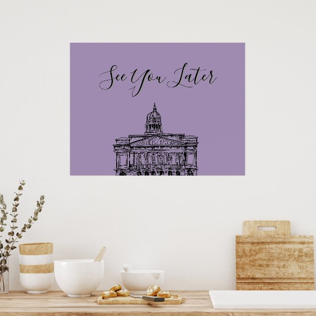 Nottingham Floral Tone Sketch Poster (Küche)