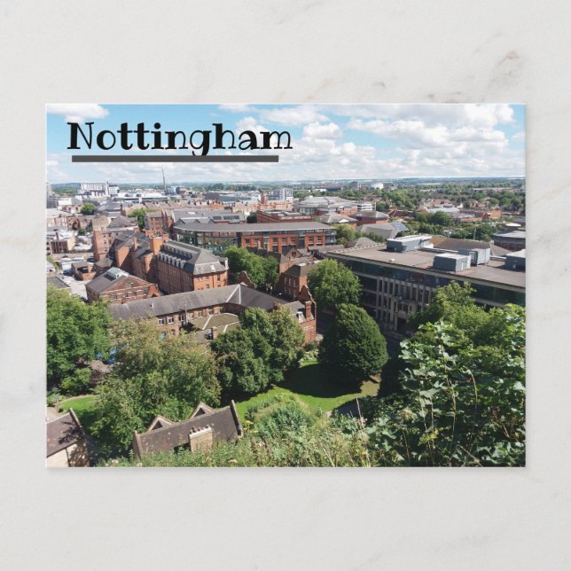 Nottingham Skyline Postcard Postkarte (Vorderseite)
