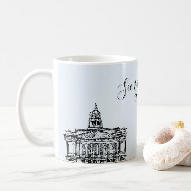 Nottingham Tone Sketch Coffee Tasse (Mit Donut)