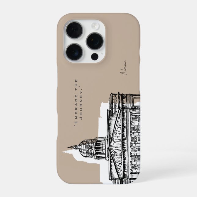 Nottingham Tone Sketch iPhone Case Hülle (Rückseite)