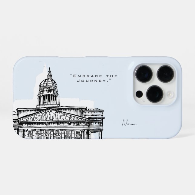 Nottingham Tone Sketch iPhone Case Hülle (Rückseite (Horizontal))