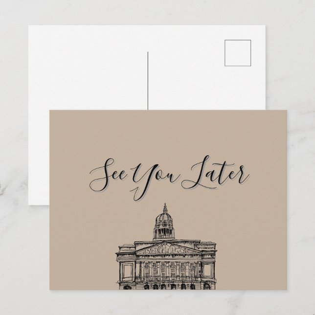 Nottingham Tone Sketch Postcard Postkarte (Vorne/Hinten)