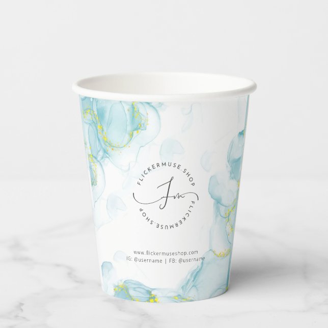 Nottingham Tone Watercolor Business Paper Cups Pappbecher (Rückseite)