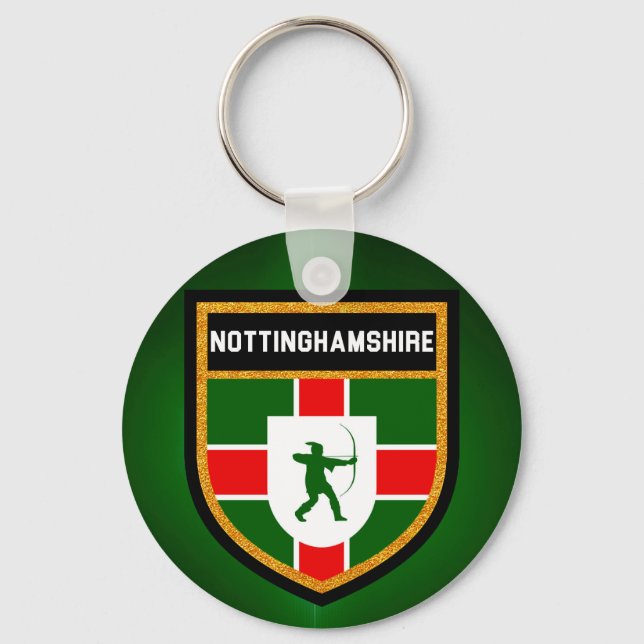 Nottinghamshire Flag Schlüsselanhänger (Vorderseite)