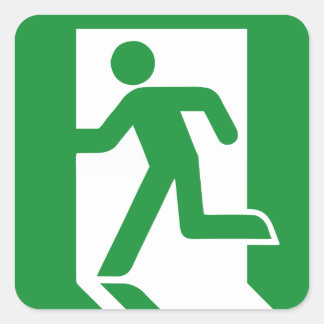 Nottürenaufkleber Quadratischer Aufkleber