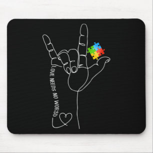 Notwendigkeit kein Wort asl Autismus Bewusstsein S Mousepad