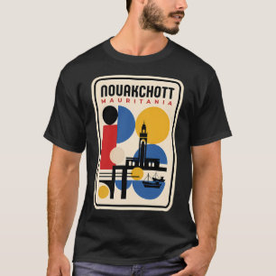 Nouakchott Mauretanien Retro Abstrakte Reise Desig T-Shirt