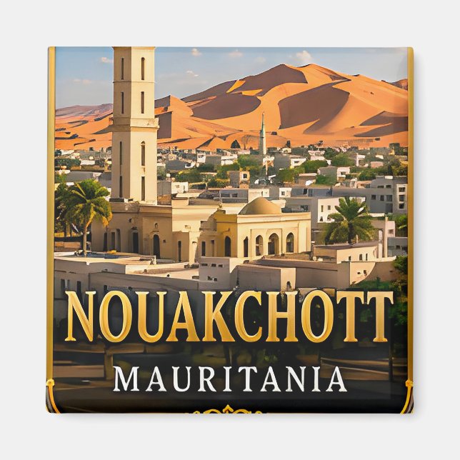 Nouakchott Wüstenküste und saharischer Geist Magnet (Vorne)