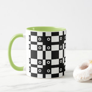 Noughts and Squares Schwarz-weiß Tasse