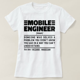 Noun-Fehlerbehebungsspezialist für Mobile Engineer T-Shirt