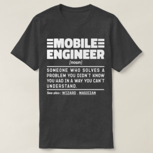 Noun-Fehlerbehebungsspezialist für Mobile Engineer T-Shirt