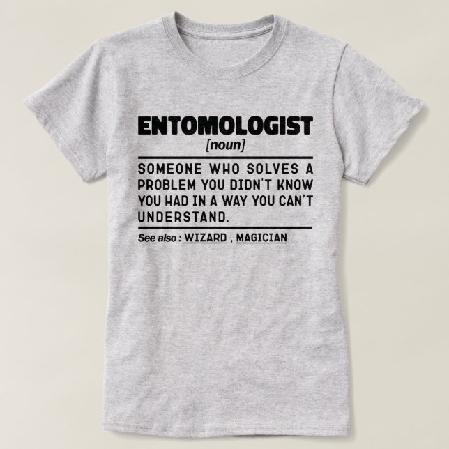 Noun Insect Lover Entomology Funny T-Shirt (Design vorne)