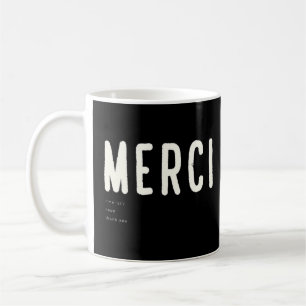 Noun Merci Vielen Dank Übersetzung Word French Big Kaffeetasse