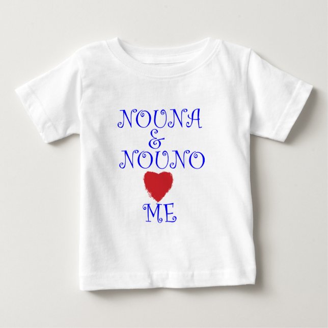 NOUNA UND NOUNO LIEBE ICH BABY T-SHIRT (Vorderseite)