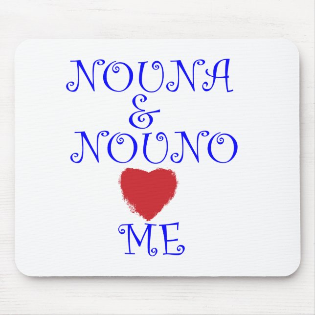 NOUNA UND NOUNO LIEBE ICH MOUSEPAD (Vorne)