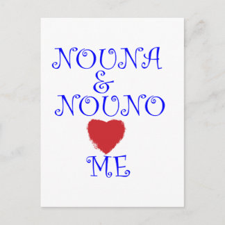 NOUNA UND NOUNO LIEBE MICH POSTKARTE