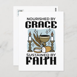 Nourished by Grace, Sustained by Faith Design Postkarte