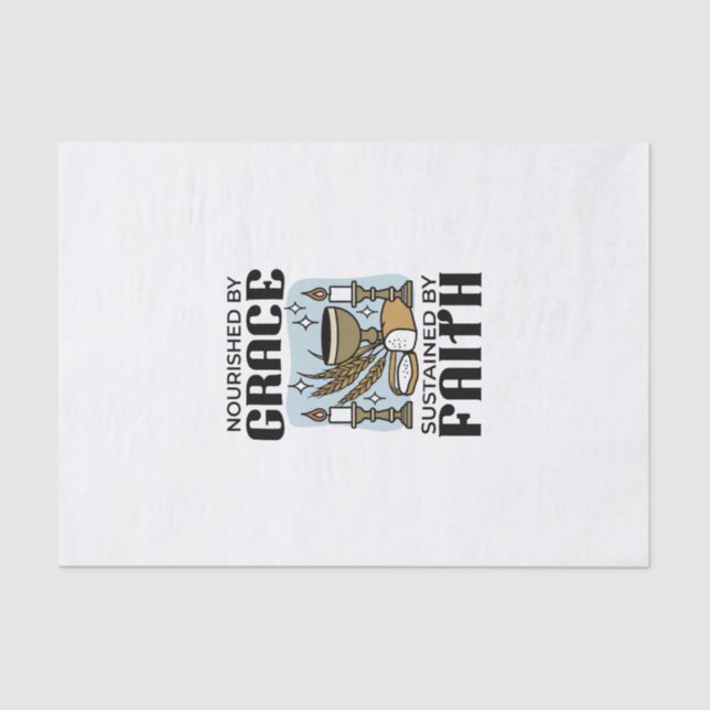 Nourished by Grace, Sustained by Faith Design Seidenpapier (Vorderseite)