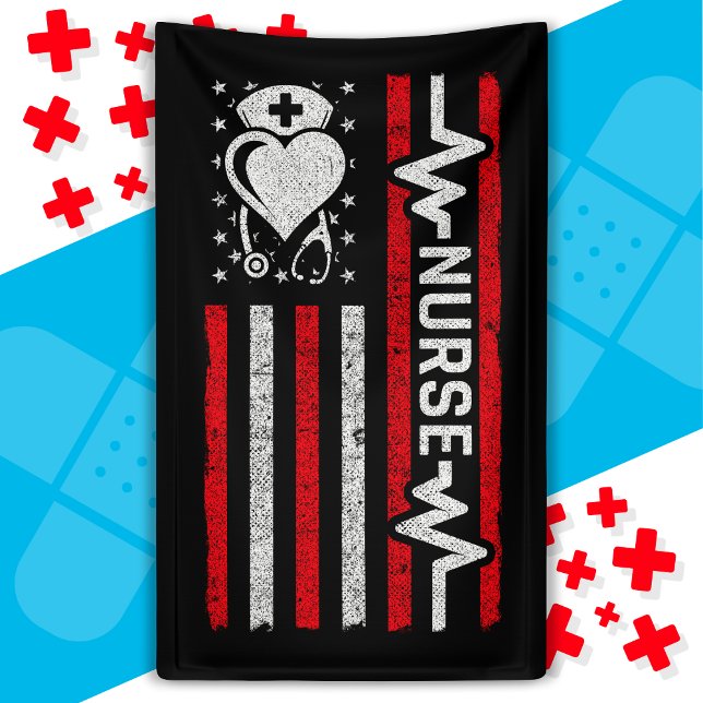 Nourse Wertschätzung Hero Heart Life American Flag Banner (Von Creator hochgeladen)