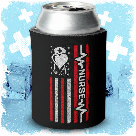 Nourse Wertschätzung Hero Heart Life American Flag Dosenkühler