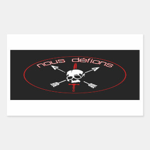 Nous Defions Rechteckiger Aufkleber