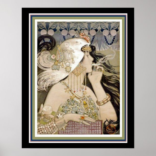 Nouveau Cigarette Ad von Manuel Orazi 16 x 20 Poster (Vorne)