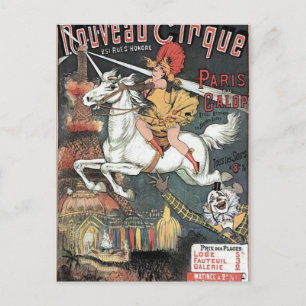Nouveau Cirque Revuew Hippique Retro Theater Postkarte