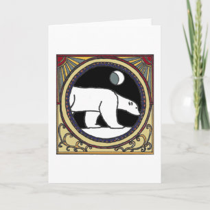 Nouveau Eisbär Feiertagskarte