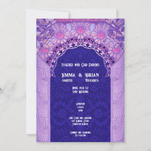 Nouveau Floral Bogen Einladung
