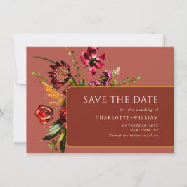 Nouveau Garden Blume Hochzeit QR-Code Save The Date