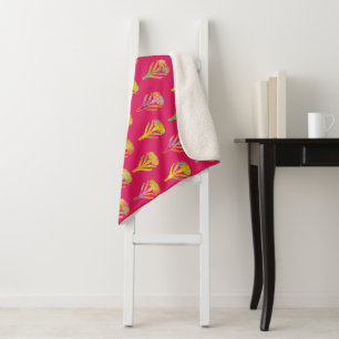 Nouveau Riche blüht Magenta Sherpadecke