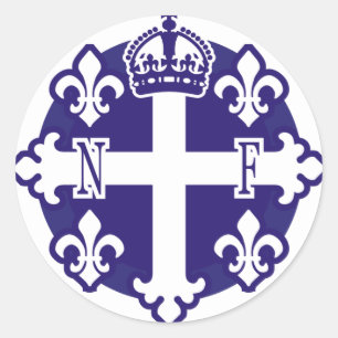 Nouvelle-Frankreich, l'Amerique du Nord Runder Aufkleber