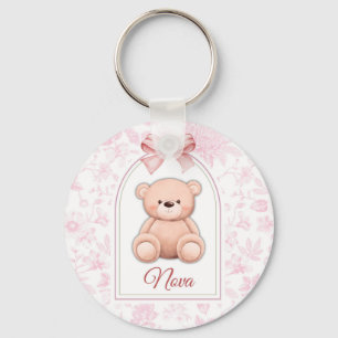 Nova Benutzerdefiniertes rosa Teddy-Bär-Kinderzi Schlüsselanhänger