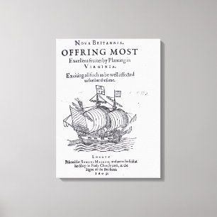 Nova Britannia. Offring das meiste ausgezeichnete Leinwanddruck