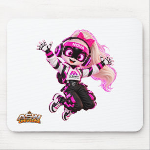 Nova Cute Pink AI-Roboter-Gaming-Mauspad Mousepad