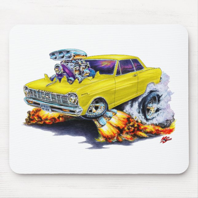 Nova-gelbes Auto 1962-65 Mousepad (Vorne)