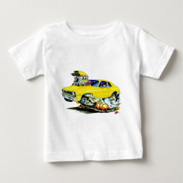 Nova-gelbes Auto 1971-74 Baby T-shirt (Vorderseite)
