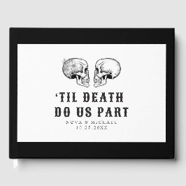 NOVA Gothic Floral Skull Til Death Wedding Gästebuch