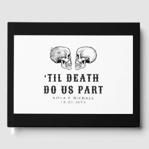 NOVA Gothic Floral Skull Til Death Wedding Gästebuch