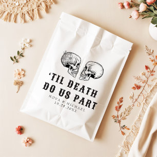 NOVA Gothic Floral Skull Til Death Wedding Geschenktütchen